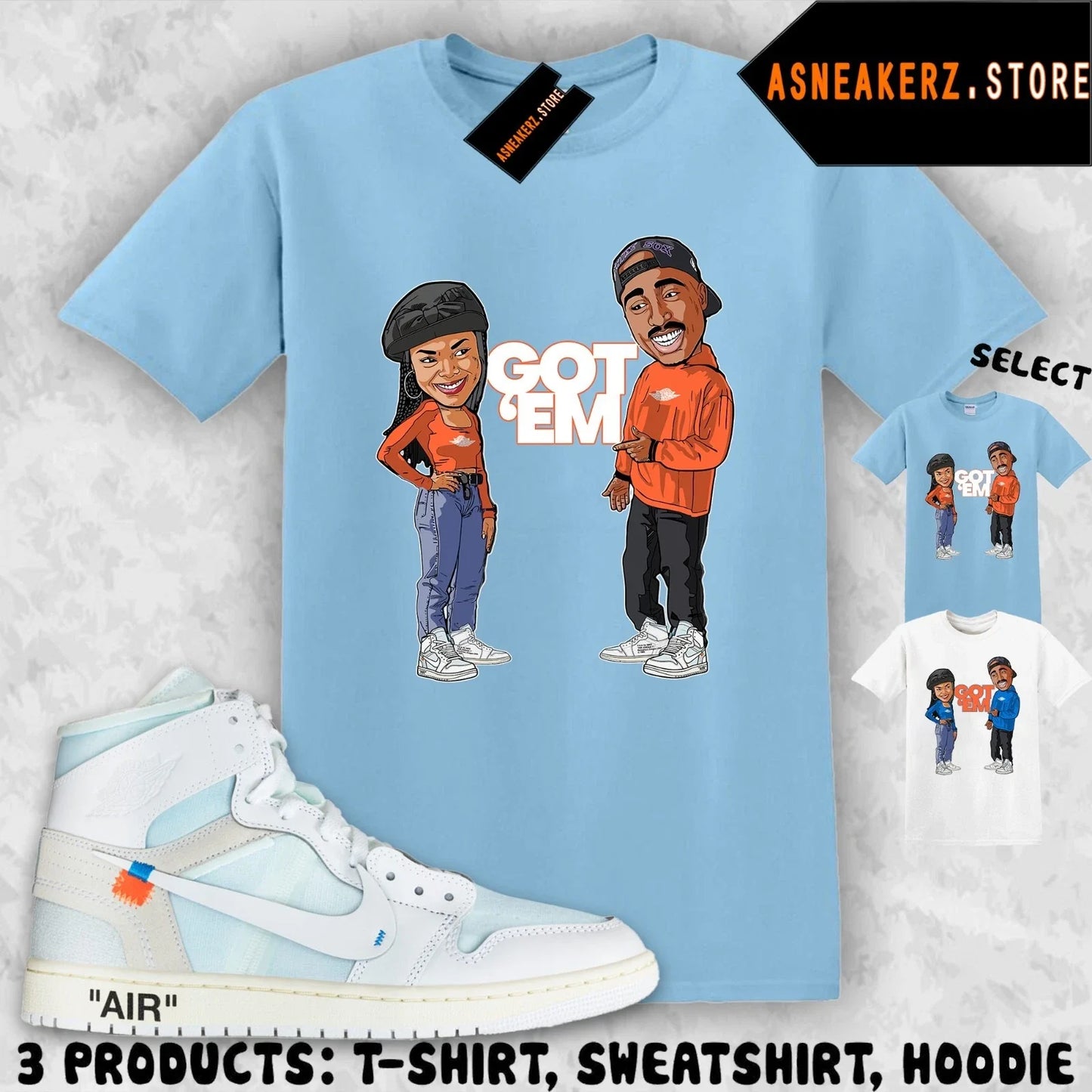 Tee Shirt Matching V.A.A. AJ 1 High Alaska Match Sneaker Poetic Justice T-Shirt Unisex T-shirt, Sweatshirt, Hoodie, Long Sleeve Tee - T-Shirt, Sweatshirt, Hoodie