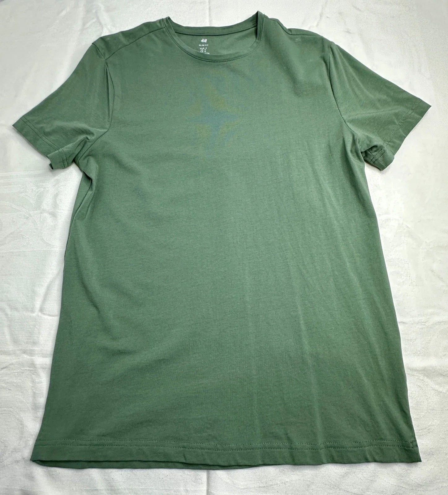 H&M Slim Fit T Shirt Mens Size Small Green Unisex T-shirt, Sweatshirt, Hoodie, Long Sleeve Tee - T-Shirt, Sweatshirt, Hoodie