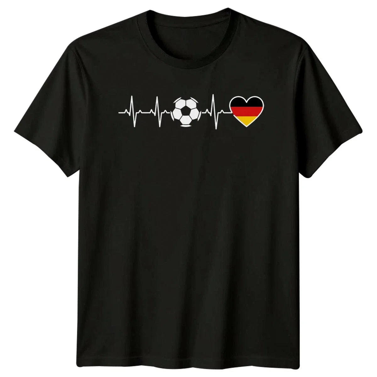 German Football Heartbeat T-Shirt German Football Birthday Gift For Him And Her Unisex T-shirt, Sweatshirt, Hoodie, Long Sleeve Tee - T-Shirt, Sweatshirt, Hoodie