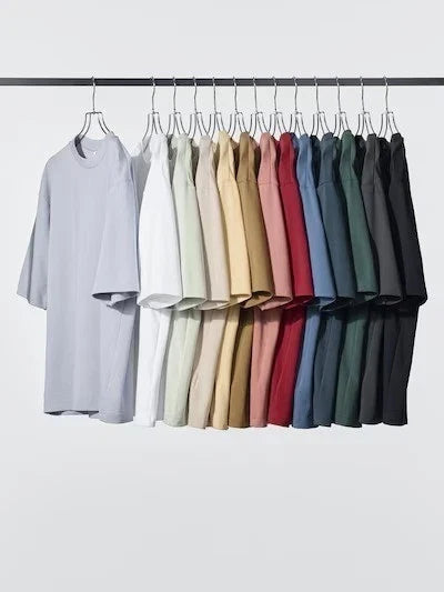 Uniqlo U AIRism Cotton Oversized T-Shirt Mock Neck Half Sleeve Japan New Unisex T-shirt, Sweatshirt, Hoodie, Long Sleeve Tee - T-Shirt, Sweatshirt, Hoodie