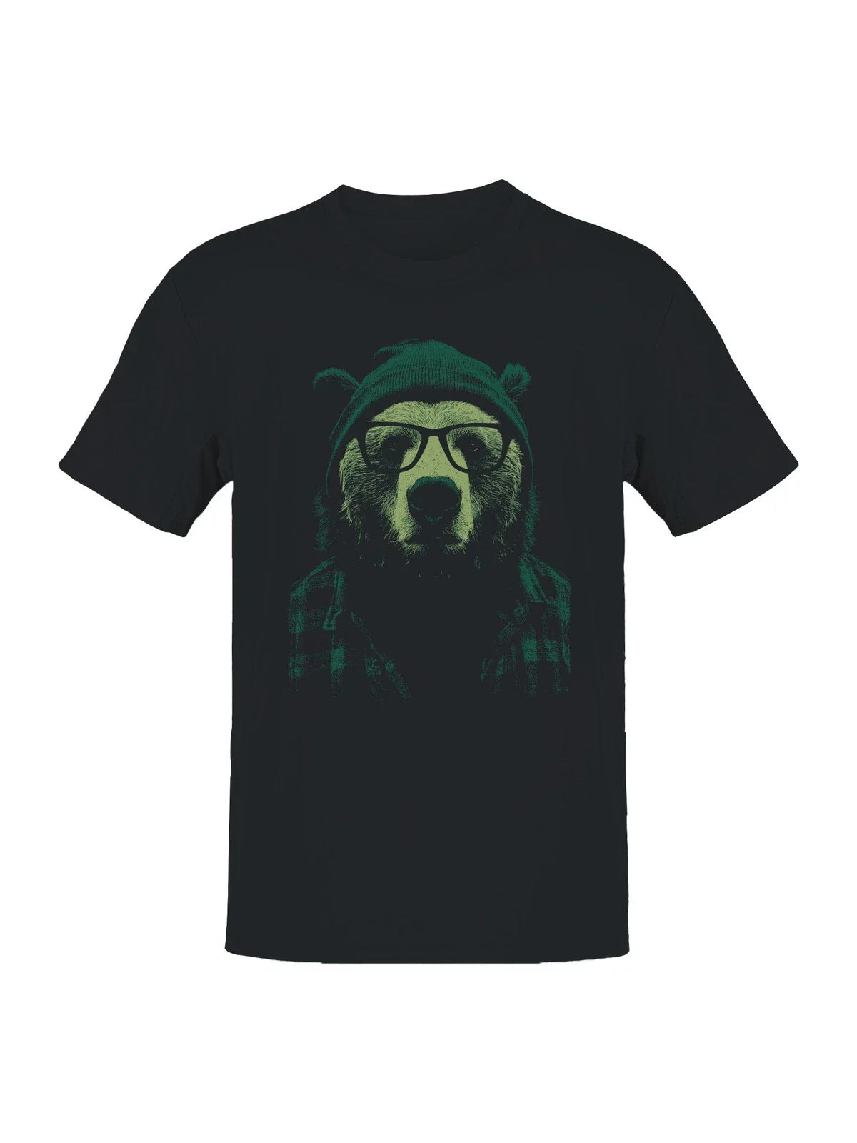Hipster Bear: Cool Plaid Vibe Men's T-shirt Unisex T-shirt, Sweatshirt, Hoodie, Long Sleeve Tee - T-Shirt, Sweatshirt, Hoodie