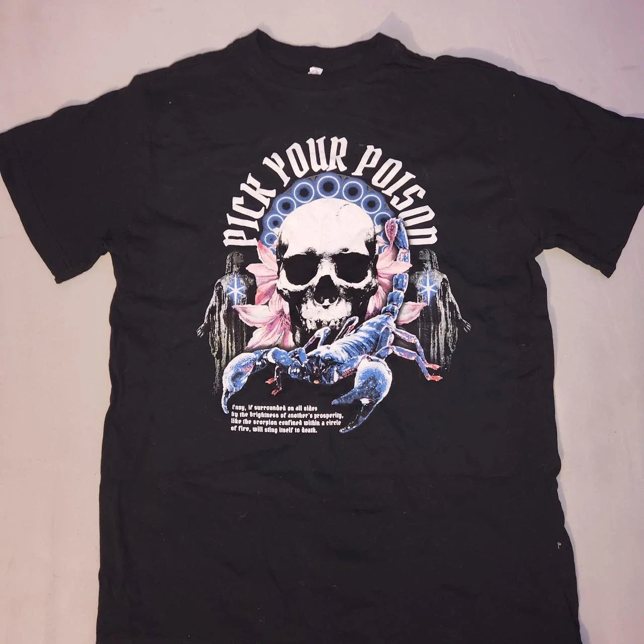 Black and multi-coloured streetwear-inspired t-shirt with a skull graphic Unisex T-shirt, Sweatshirt, Hoodie, Long Sleeve Tee - T-Shirt, Sweatshirt, Hoodie