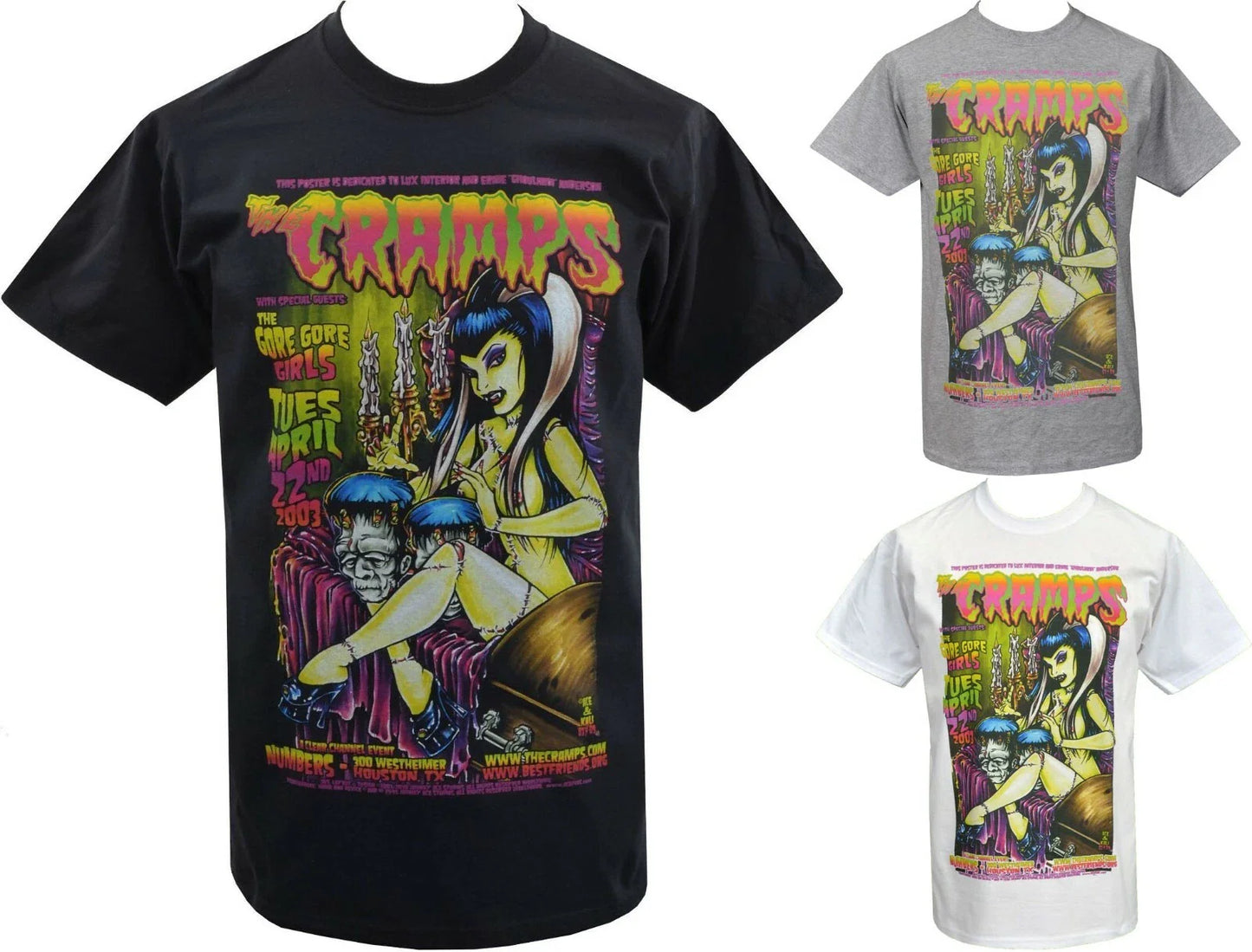 The Cramps Mens PSYCHOBILLY T-Shirt Frankenstein Zombie Pin-up Garage Punk Unisex T-shirt, Sweatshirt, Hoodie, Long Sleeve Tee - T-Shirt, Sweatshirt, Hoodie