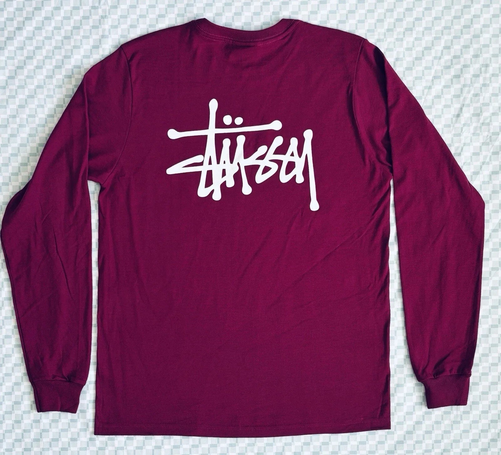 Stussy Basic Logo Tee Mens SM Pink Purple Long Sleeve Unisex T-shirt, Sweatshirt, Hoodie, Long Sleeve Tee - T-Shirt, Sweatshirt, Hoodie