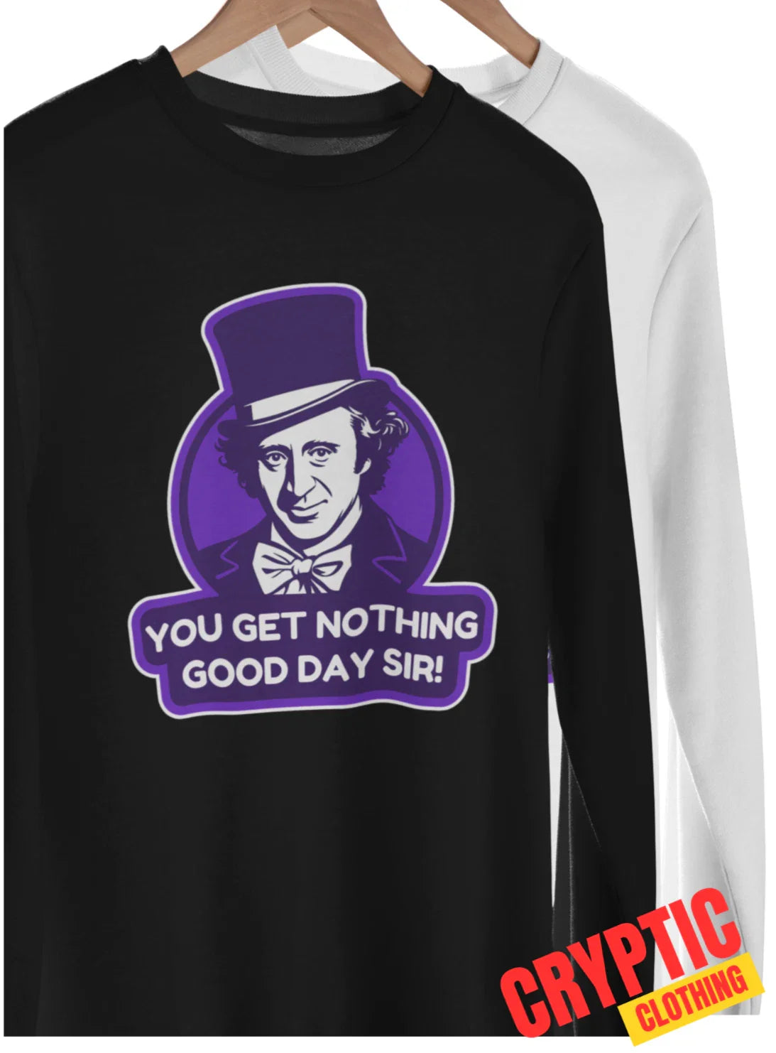 Willy Wonka Good Day Sir SHIRT Funny Introvert Anti Social Chocolate Factory TEE Unisex T-shirt, Sweatshirt, Hoodie, Long Sleeve Tee - T-Shirt, Sweatshirt, Hoodie