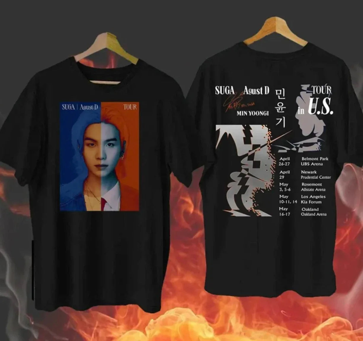 Agust D Tour Shirt, Min Yoongi Shirt, Agust D Concert Shirt, 2 Sided T Shirt Unisex T-shirt, Sweatshirt, Hoodie, Long Sleeve Tee - T-Shirt, Sweatshirt, Hoodie