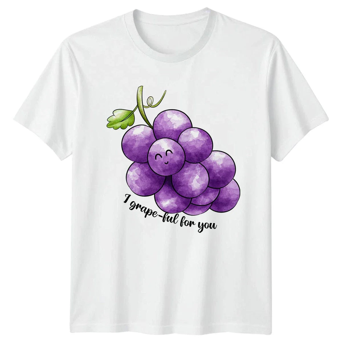 I Grape Ful For You T-Shirt Food Puns Friendship Day Gift For Him And Her Unisex T-shirt, Sweatshirt, Hoodie, Long Sleeve Tee - T-Shirt, Sweatshirt, Hoodie