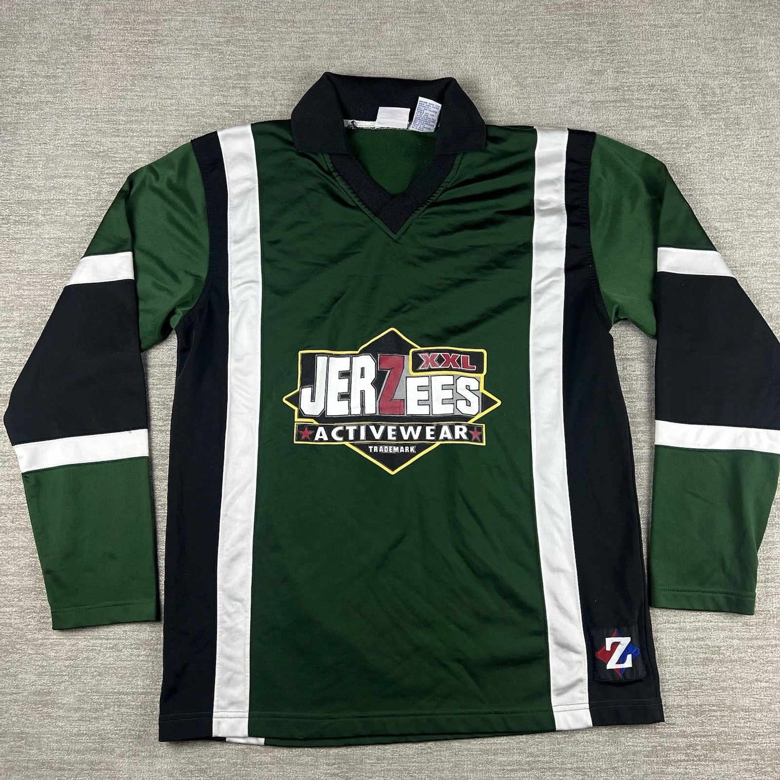 Vintage JERZEES Soccer Jersey Men's Size M Long Sleeve Rugby Football Green Unisex T-shirt, Sweatshirt, Hoodie, Long Sleeve Tee - T-Shirt, Sweatshirt, Hoodie