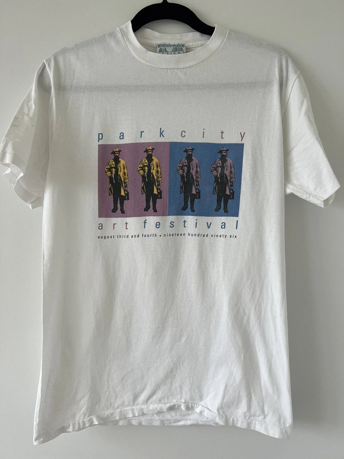VINTAGE 90s Park City Art Festival 1996 T-Shirt - White / Medium - Utah Pop Art Unisex T-shirt, Sweatshirt, Hoodie, Long Sleeve Tee - T-Shirt, Sweatshirt, Hoodie