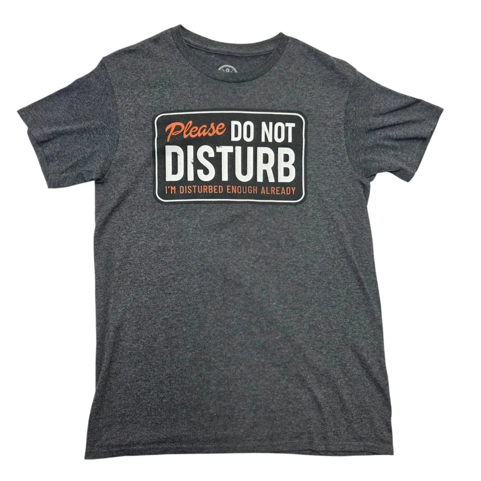 Please Do Not Disturb Graphic T Shirt Sz S Dad Joke Retro Gray Funny Slogan Unisex T-shirt, Sweatshirt, Hoodie, Long Sleeve Tee - T-Shirt, Sweatshirt, Hoodie