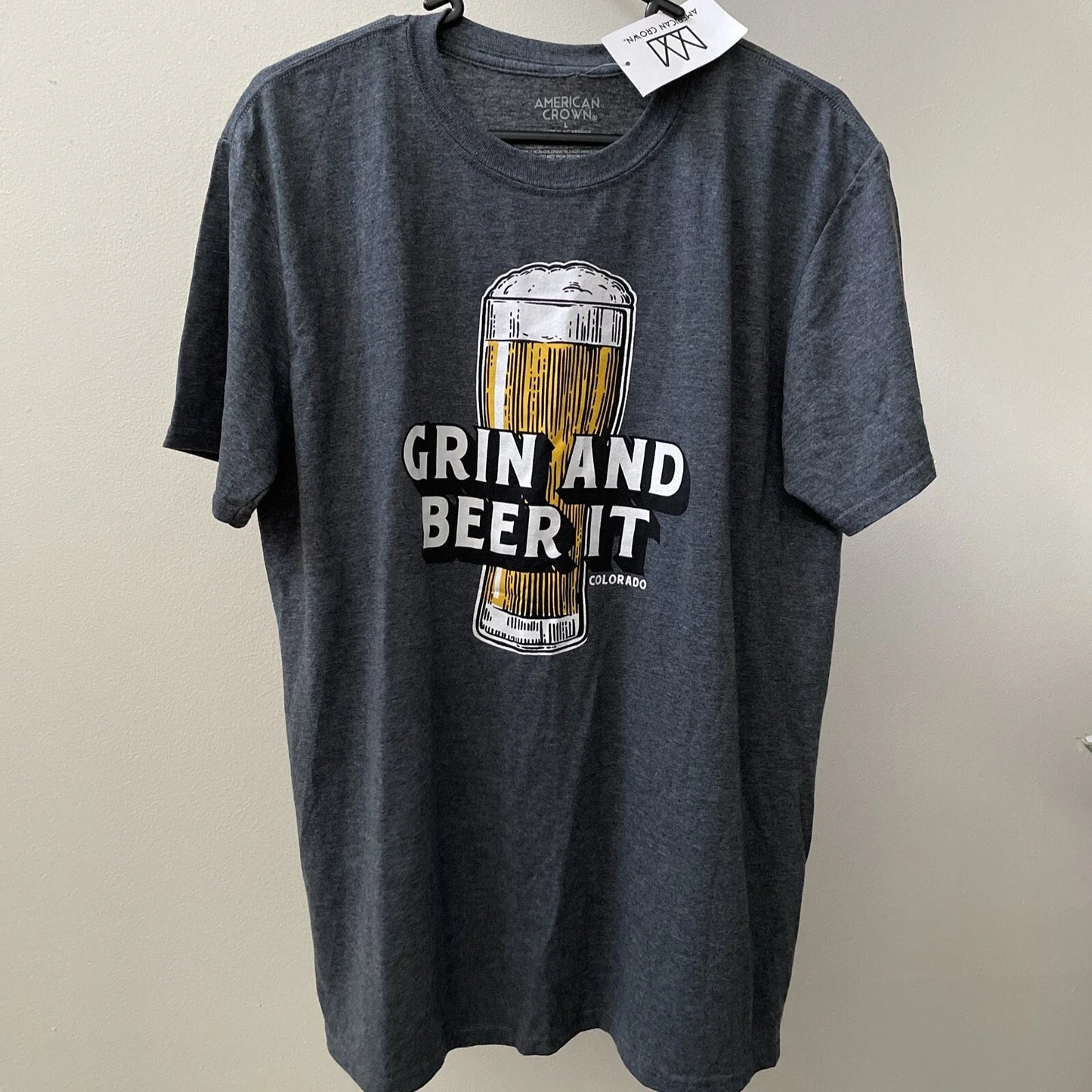 Grin And Beer It Colorado Mens T Shirt Size Large Unisex T-shirt, Sweatshirt, Hoodie, Long Sleeve Tee - T-Shirt, Sweatshirt, Hoodie