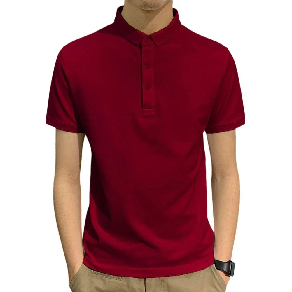 Business Style Casual Shirt for Men Short Sleeve Loose Fit Solid Color Design Unisex T-shirt, Sweatshirt, Hoodie, Long Sleeve Tee - T-Shirt, Sweatshirt, Hoodie