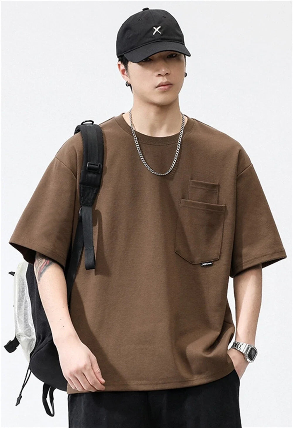 Men's Short Sleeve T-Shirt Classic Casual Baggy Round Neck Shirts Unisex T-shirt, Sweatshirt, Hoodie, Long Sleeve Tee - T-Shirt, Sweatshirt, Hoodie