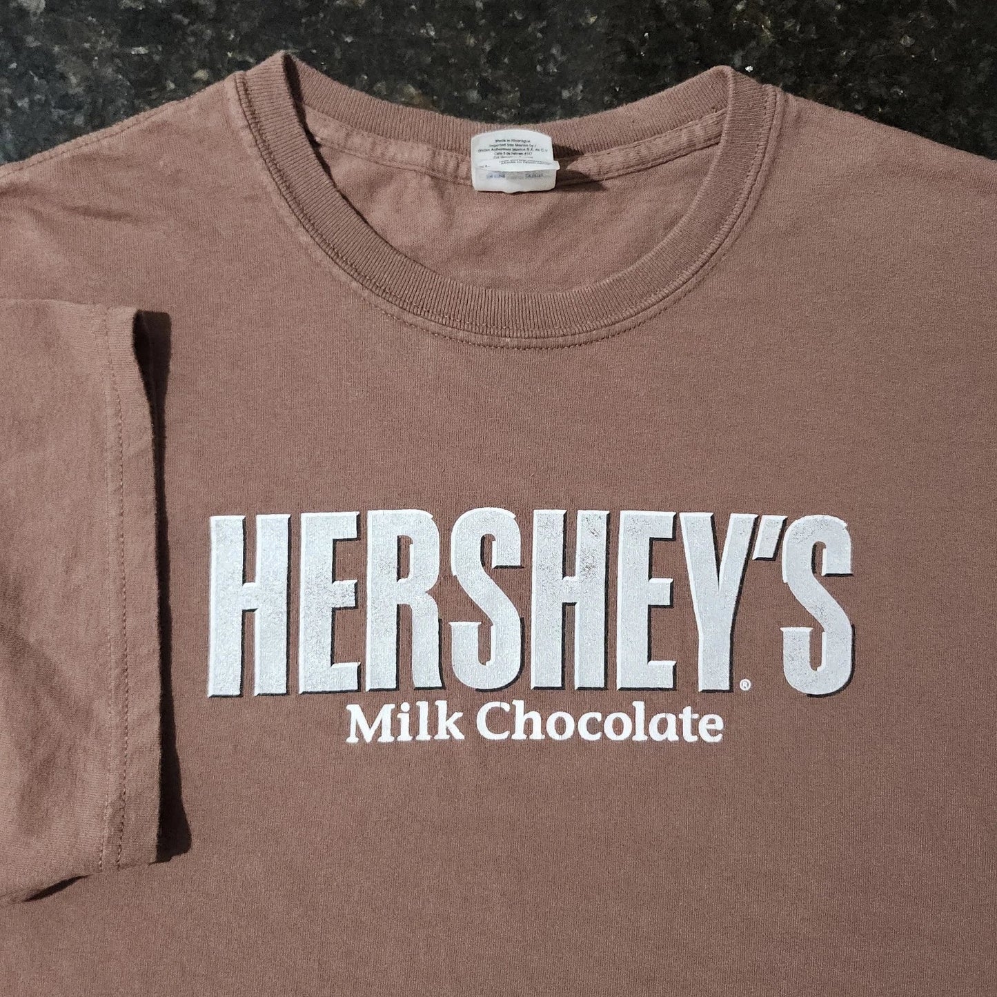 Vintage Y2K Hershey's Chocolate Snack Food Candy Promo Faded Skate Punk Mens XL Unisex T-shirt, Sweatshirt, Hoodie, Long Sleeve Tee - T-Shirt, Sweatshirt, Hoodie