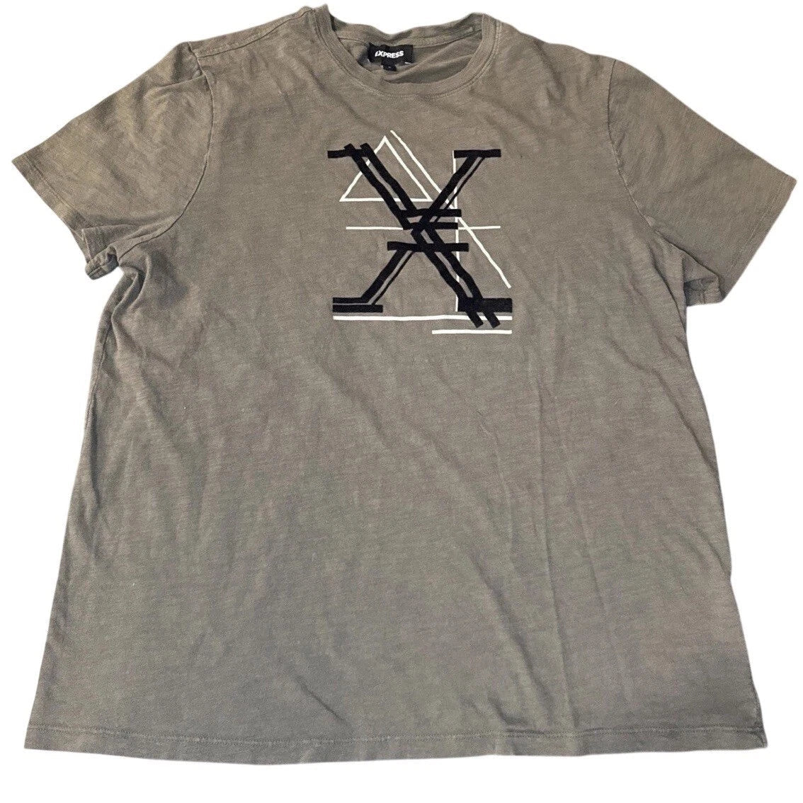 Express Graphic T Shirt Mens XL Olive Green Logo Abstract Streetwear Urban Unisex T-shirt, Sweatshirt, Hoodie, Long Sleeve Tee - T-Shirt, Sweatshirt, Hoodie