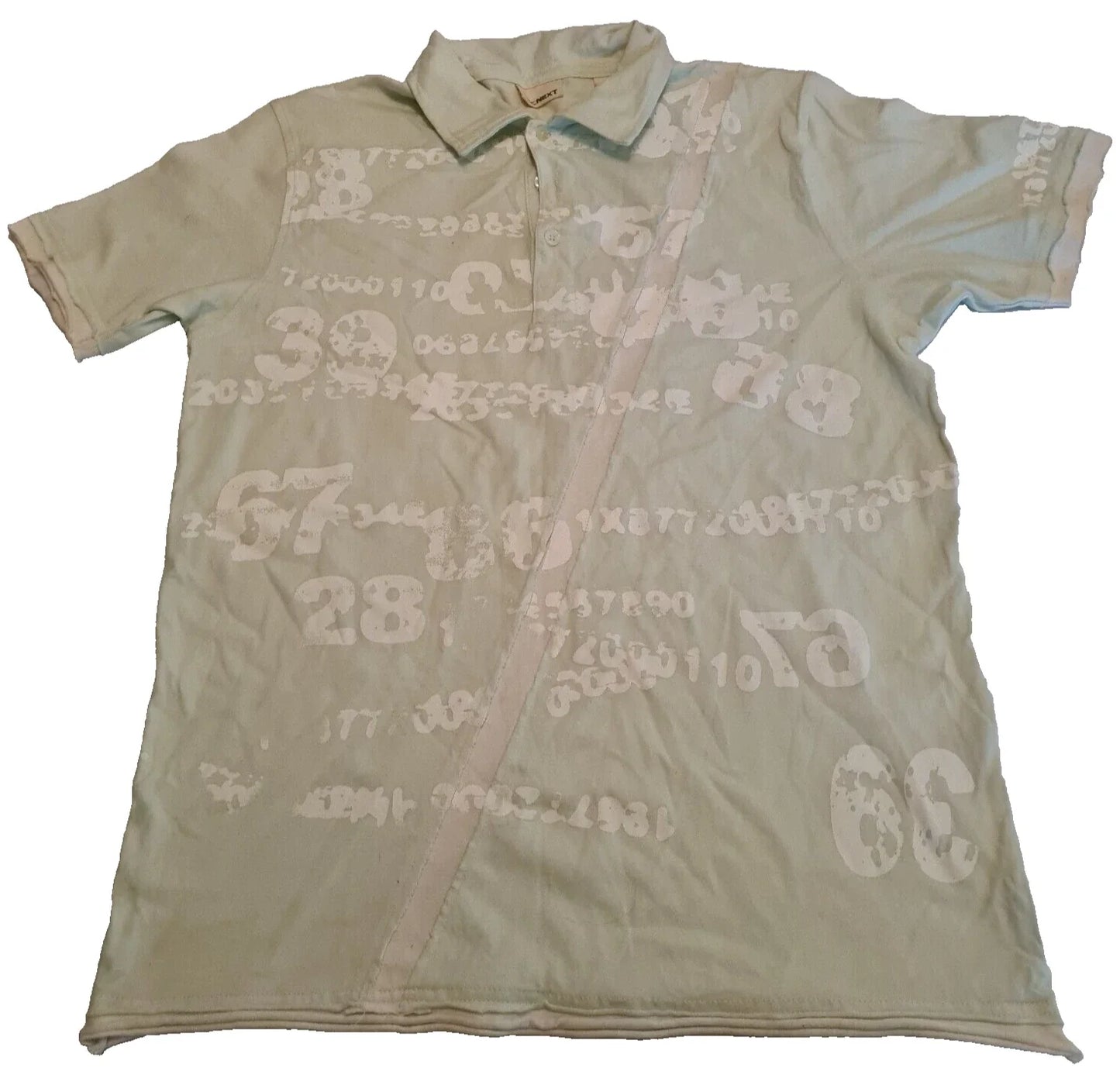 Next Mens Shirt Light Green/White Size L Y2K Unisex T-shirt, Sweatshirt, Hoodie, Long Sleeve Tee - T-Shirt, Sweatshirt, Hoodie