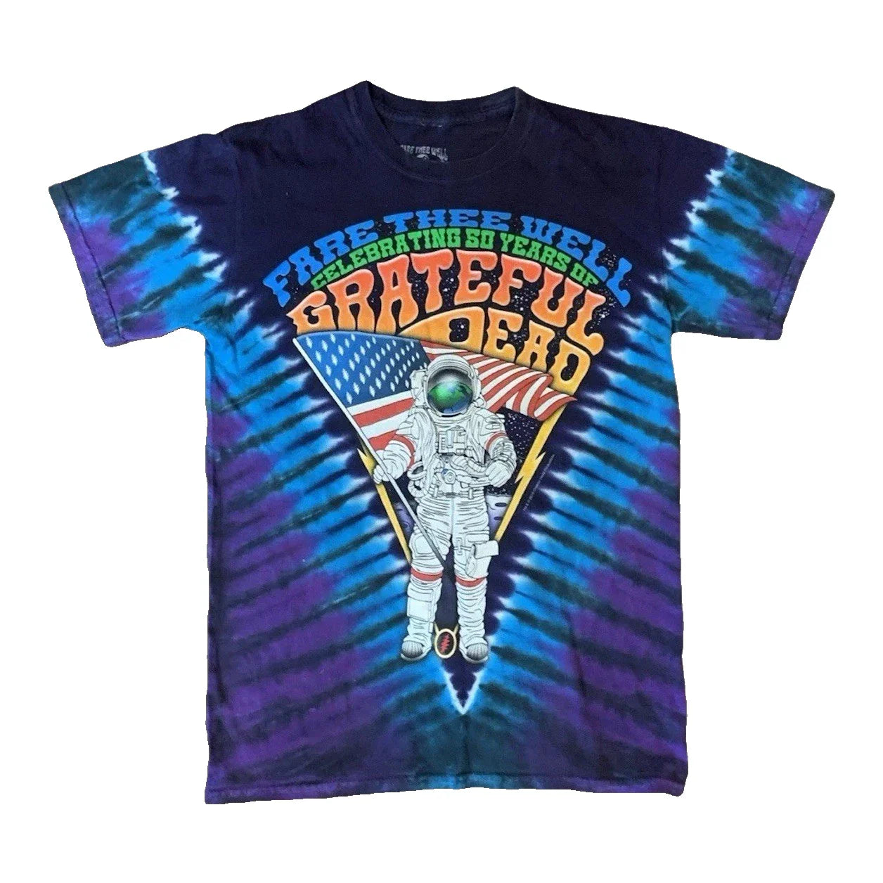 Grateful Dead Fare Thee Well 50th Anniversary T-Shirt Mens Tie Dye Astronaut S/M Unisex T-shirt, Sweatshirt, Hoodie, Long Sleeve Tee - T-Shirt, Sweatshirt, Hoodie