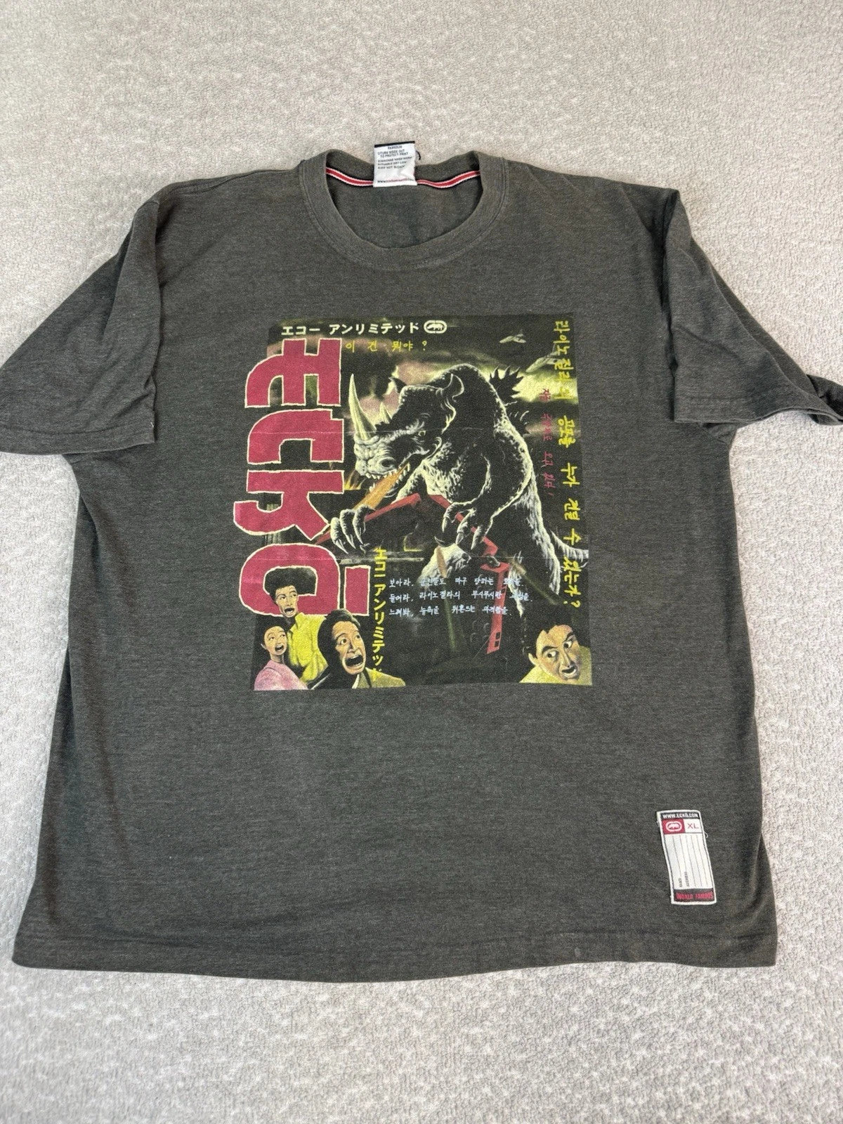 Rare Vintage 90s Ecko Complex Chinese Godzilla Graffiti T-Shirt Sz XL Unisex T-shirt, Sweatshirt, Hoodie, Long Sleeve Tee - T-Shirt, Sweatshirt, Hoodie