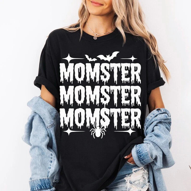 Momster Shirt, Momster Halloween Shirt, Momster Shirt, Halloween Shirts for Wome Unisex T-shirt, Sweatshirt, Hoodie, Long Sleeve Tee - T-Shirt, Sweatshirt, Hoodie