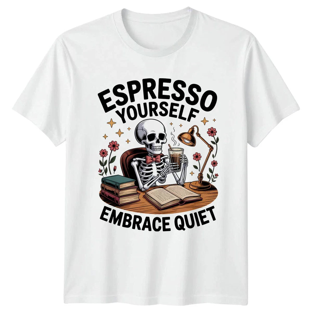 Espresso Yourself Embrace Quiet T-Shirt Book Lover Coffee Reading Unisex T-shirt, Sweatshirt, Hoodie, Long Sleeve Tee - T-Shirt, Sweatshirt, Hoodie