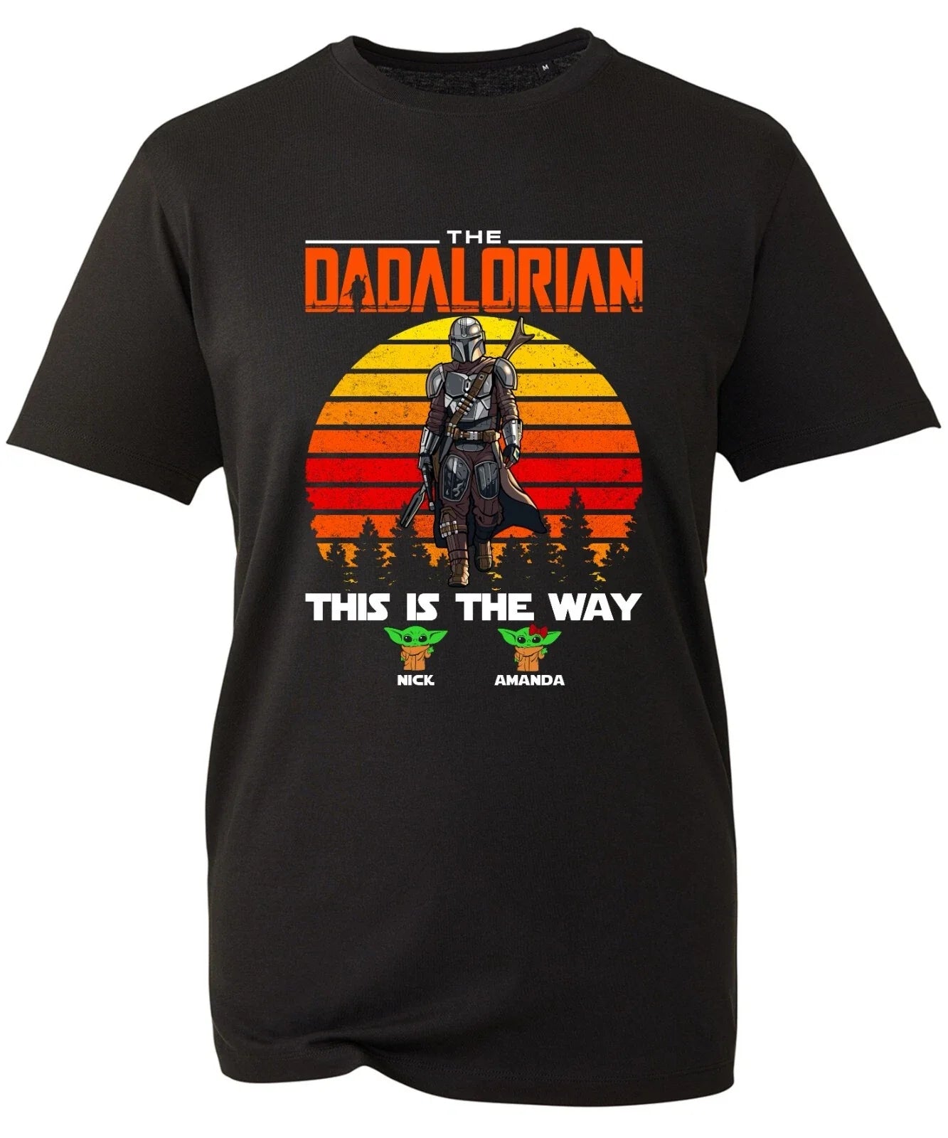 Personalised Your Name The Dadalorian This is The Way T-Shirt Father's Day Funny Unisex T-shirt, Sweatshirt, Hoodie, Long Sleeve Tee - T-Shirt, Sweatshirt, Hoodie