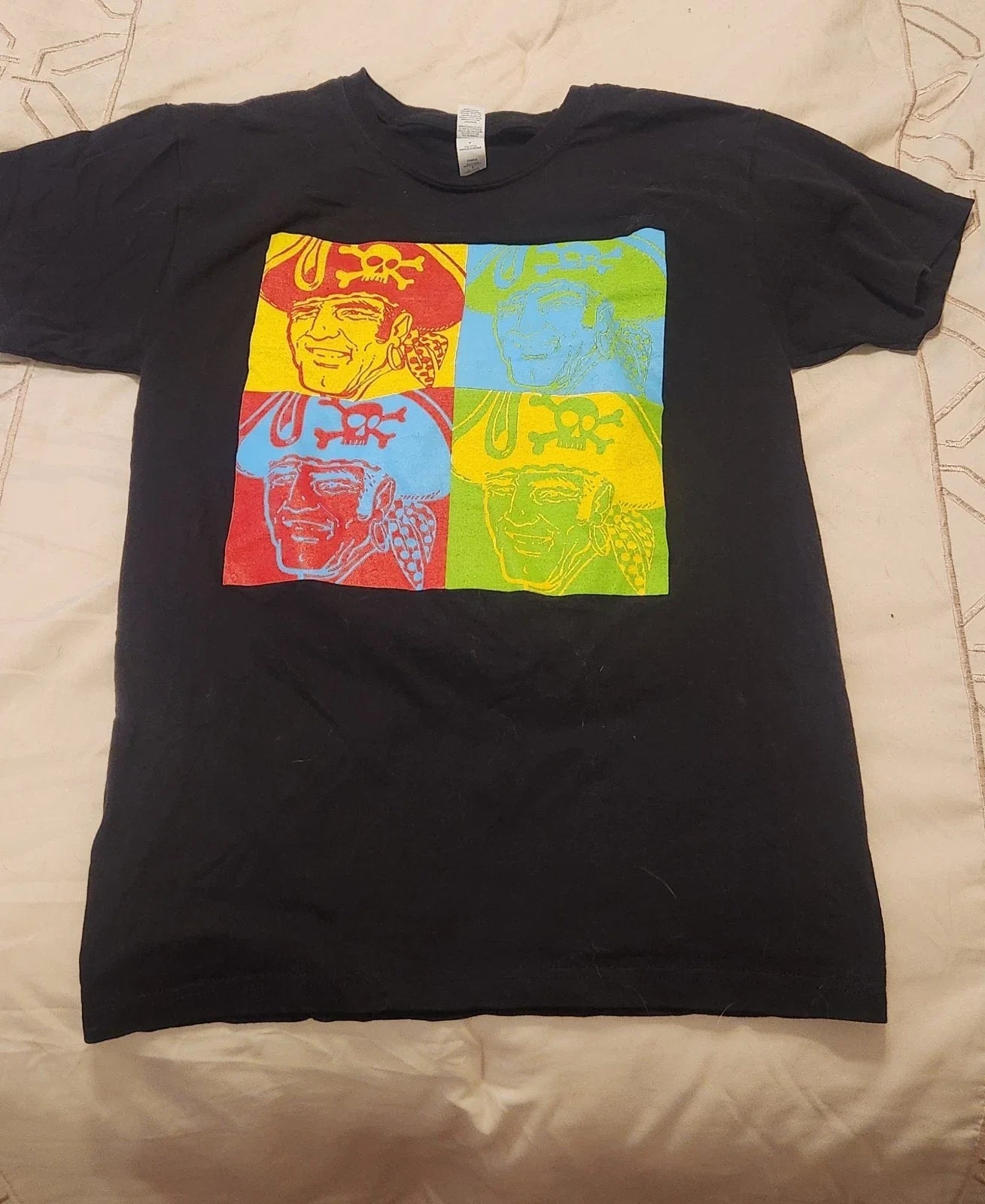 Pittsburgh Pirates Pop Art Black T Shirt Men Size Small M&O Knits. NEW Unisex T-shirt, Sweatshirt, Hoodie, Long Sleeve Tee - T-Shirt, Sweatshirt, Hoodie