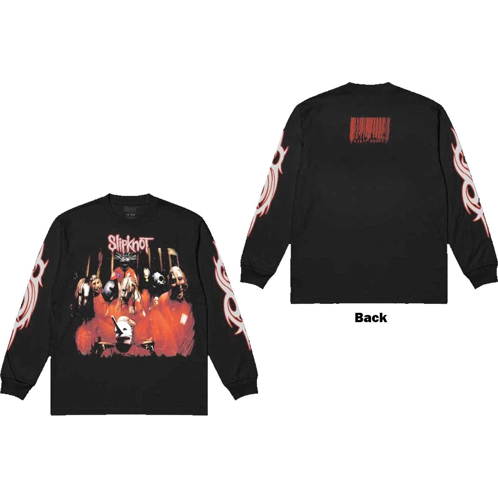 Slipknot Unisex Long Sleeve T-Shirt: Spit it Out (Back & Sleeve Print) Unisex T-shirt, Sweatshirt, Hoodie, Long Sleeve Tee - T-Shirt, Sweatshirt, Hoodie