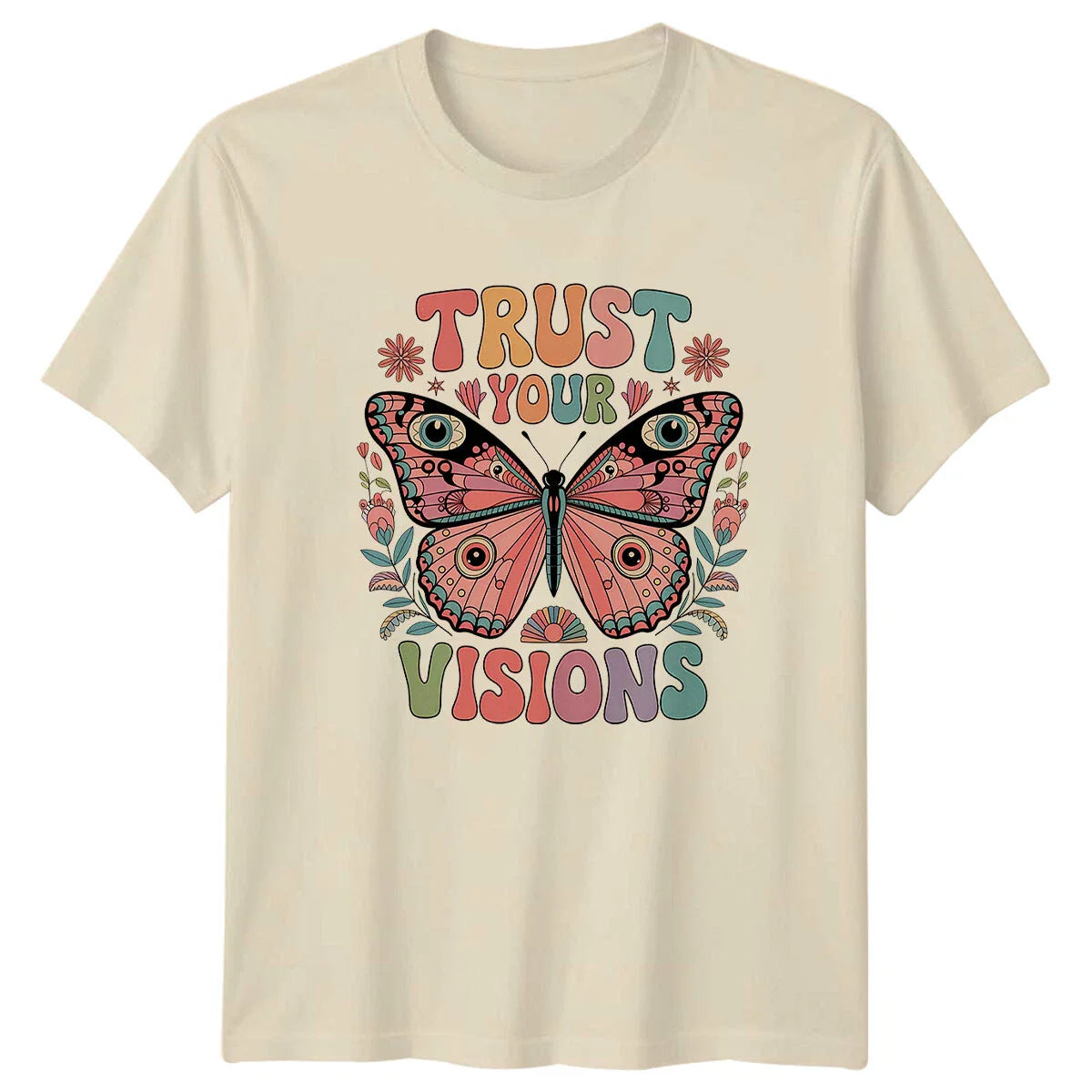 Trust Your Visions Retro Butterfly Boho Vintage Graphic T-Shirt Unisex T-shirt, Sweatshirt, Hoodie, Long Sleeve Tee - T-Shirt, Sweatshirt, Hoodie