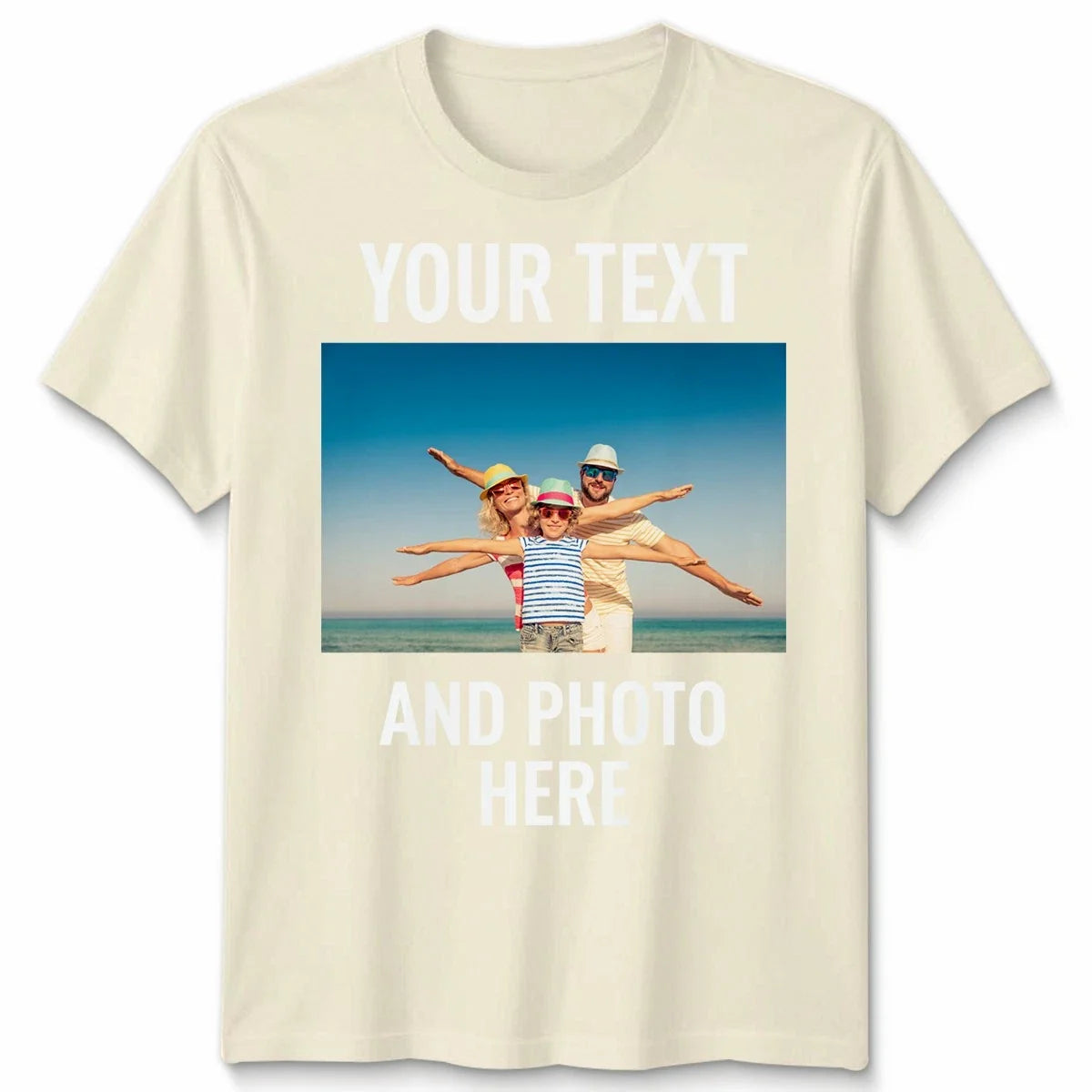Personalised Unisex T Shirt Custom Print Tee Your Own Photo/Design And Text Unisex T-shirt, Sweatshirt, Hoodie, Long Sleeve Tee - T-Shirt, Sweatshirt, Hoodie