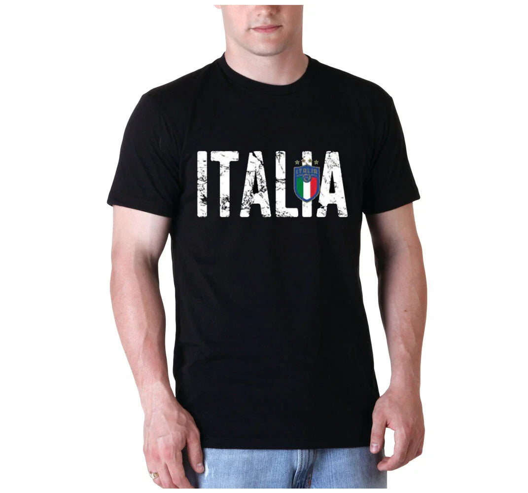NEW! Italy Soccer Flag Colors Italia Distressed Design T-shirts S-5XL Unisex Unisex T-shirt, Sweatshirt, Hoodie, Long Sleeve Tee - T-Shirt, Sweatshirt, Hoodie
