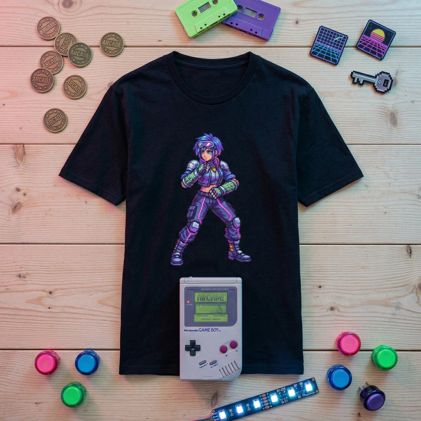 Pixelated 90s Retro Arcade Video Game Y2K Gamer T-Shirt Unisex T-shirt, Sweatshirt, Hoodie, Long Sleeve Tee - T-Shirt, Sweatshirt, Hoodie