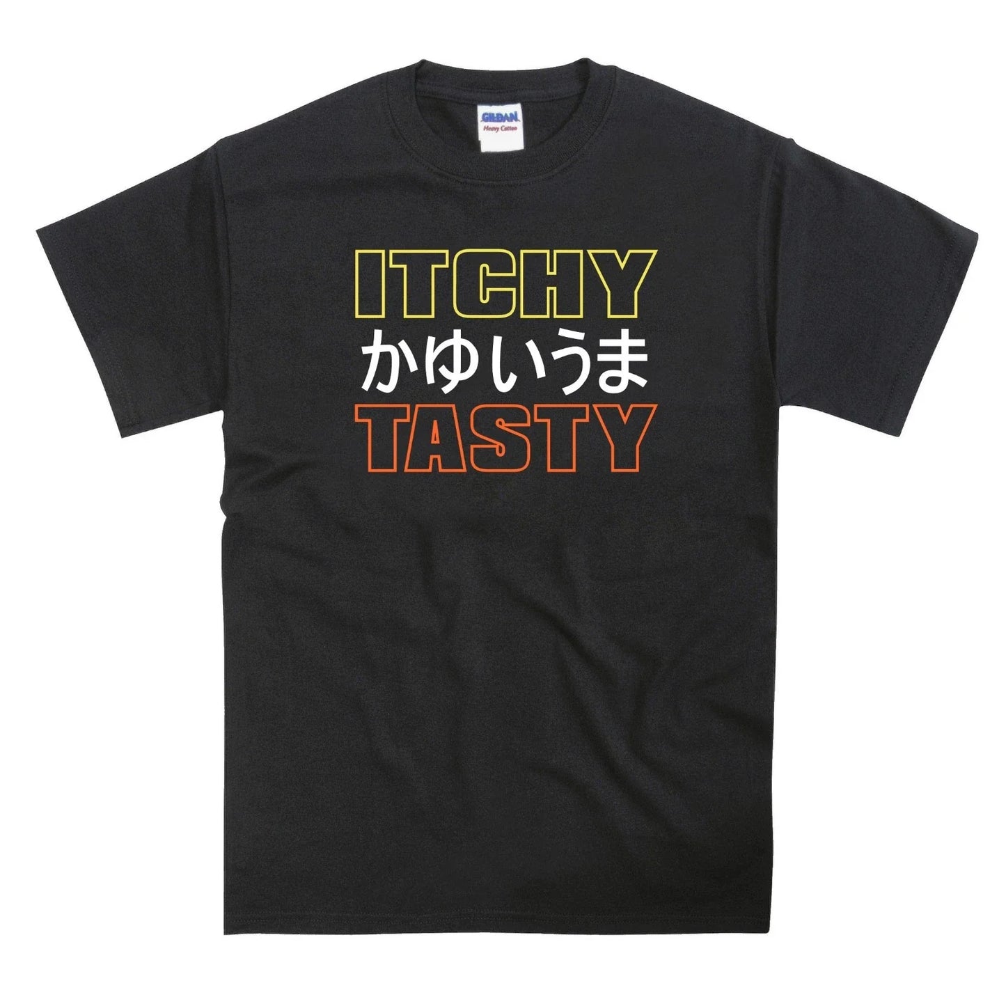 Itchy Tasty Kanji Slogan Resident Evil Zombie T-Shirt Unisex T-shirt, Sweatshirt, Hoodie, Long Sleeve Tee - T-Shirt, Sweatshirt, Hoodie