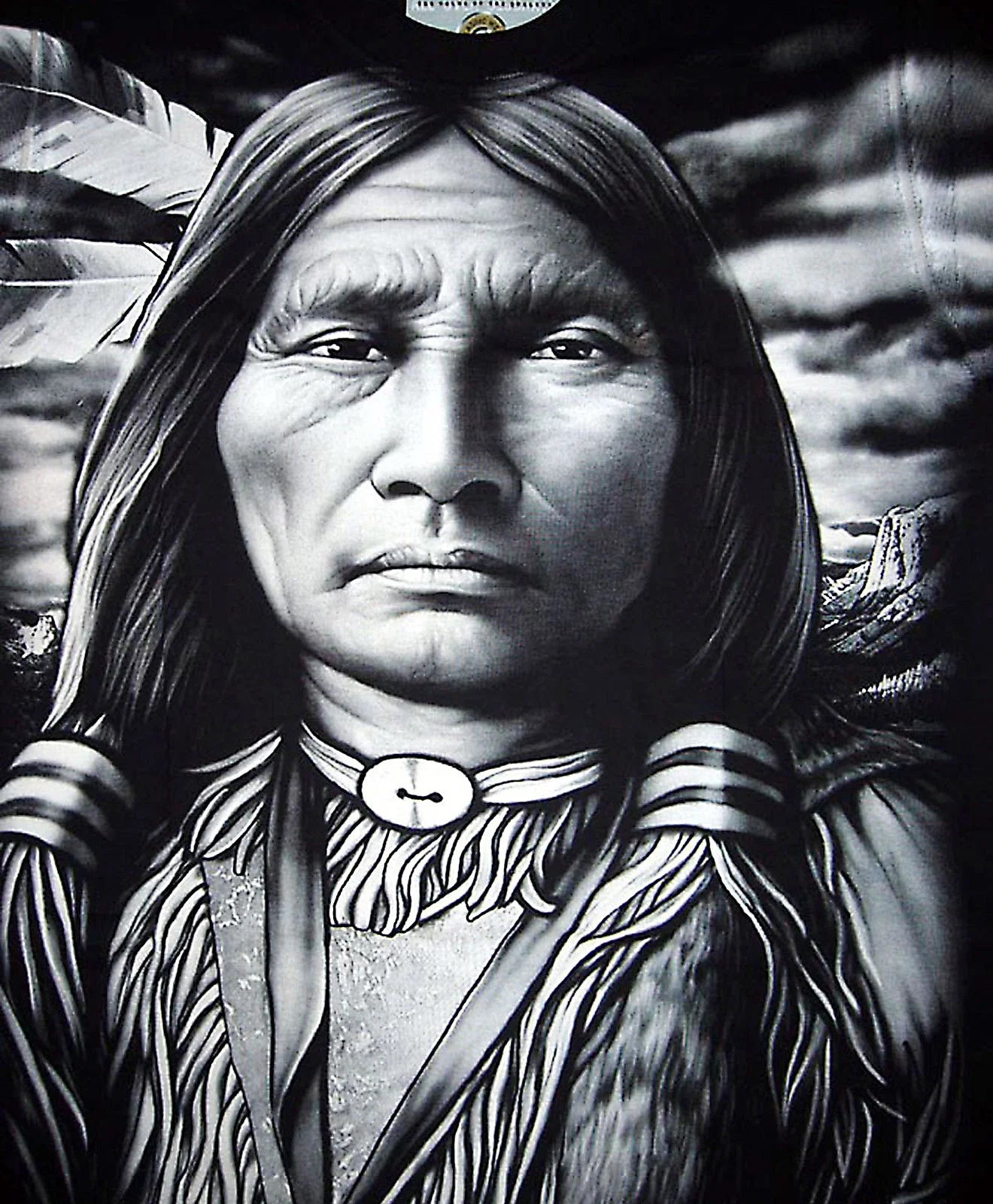 INDIAN MOTIF T SHIRT M L XL 2XL 3XL CHEROKEE SITTING BULL OVERSIZED BIG Unisex T-shirt, Sweatshirt, Hoodie, Long Sleeve Tee - T-Shirt, Sweatshirt, Hoodie