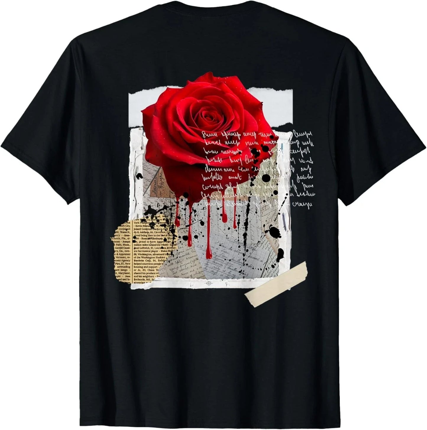 Streetwear Graphic Dark Floral Urban Aesthetic, ON Back T-Shirt unisex T-Shirt Unisex T-shirt, Sweatshirt, Hoodie, Long Sleeve Tee - T-Shirt, Sweatshirt, Hoodie