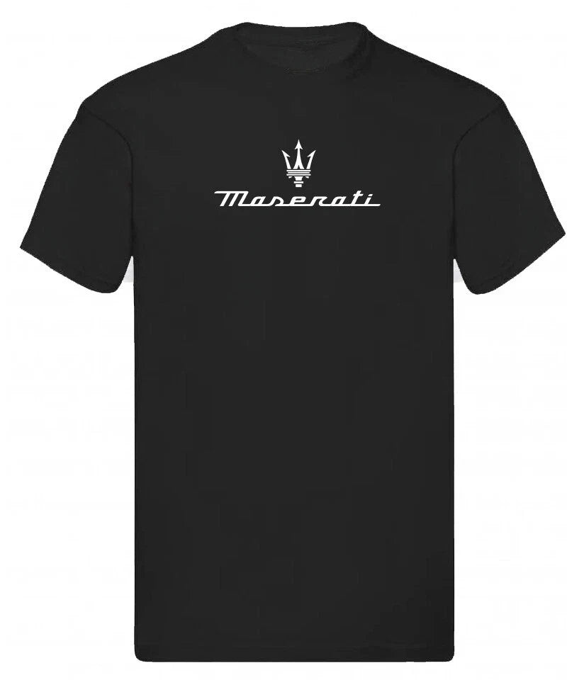 Maserati  Logo - Unisex T Shirt - S, M, L, XL, XXL Unisex T-shirt, Sweatshirt, Hoodie, Long Sleeve Tee - T-Shirt, Sweatshirt, Hoodie