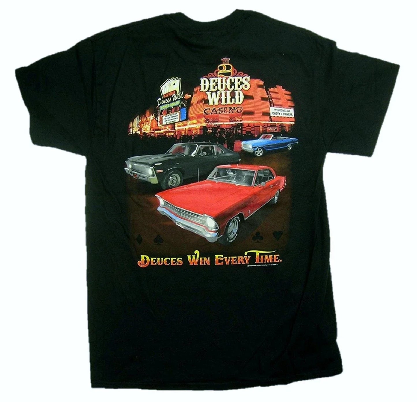 Chevrolet Deuces Wild Casino Chevy Novas Automobile Car Tee GM Chevrolet Unisex T-shirt, Sweatshirt, Hoodie, Long Sleeve Tee - T-Shirt, Sweatshirt, Hoodie