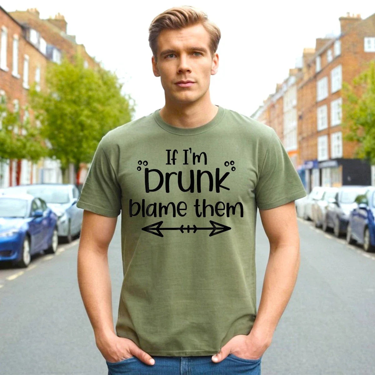 If I'm Drunk Blame | Funny Sarcastic Novelty | T-Shirt Joke Mens Gift Top Tee Unisex T-shirt, Sweatshirt, Hoodie, Long Sleeve Tee - T-Shirt, Sweatshirt, Hoodie