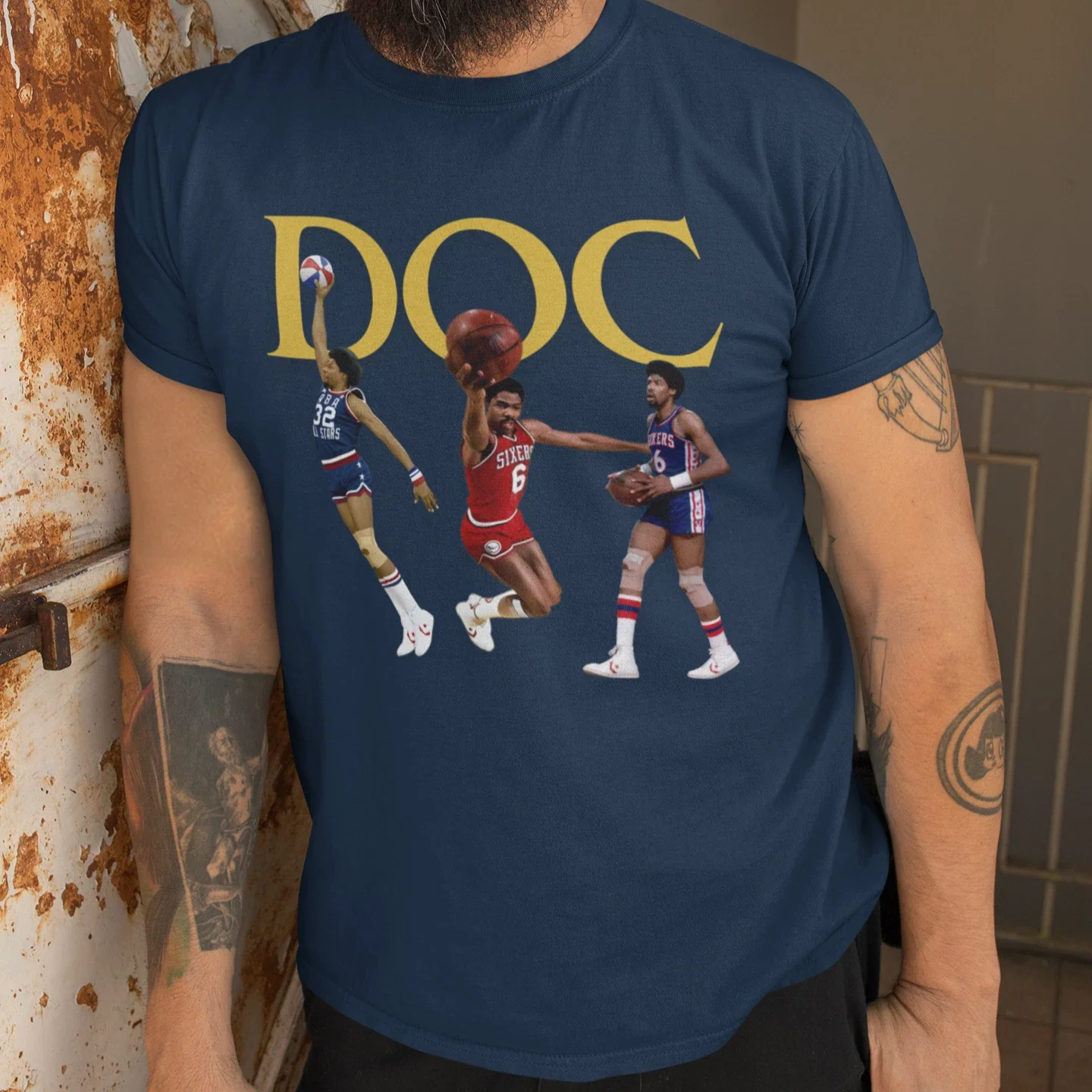Premium 'DOC' Tee | Julius Erving, Dr. J Basketball Tribute Shirt By OnCulture Unisex T-shirt, Sweatshirt, Hoodie, Long Sleeve Tee - T-Shirt, Sweatshirt, Hoodie