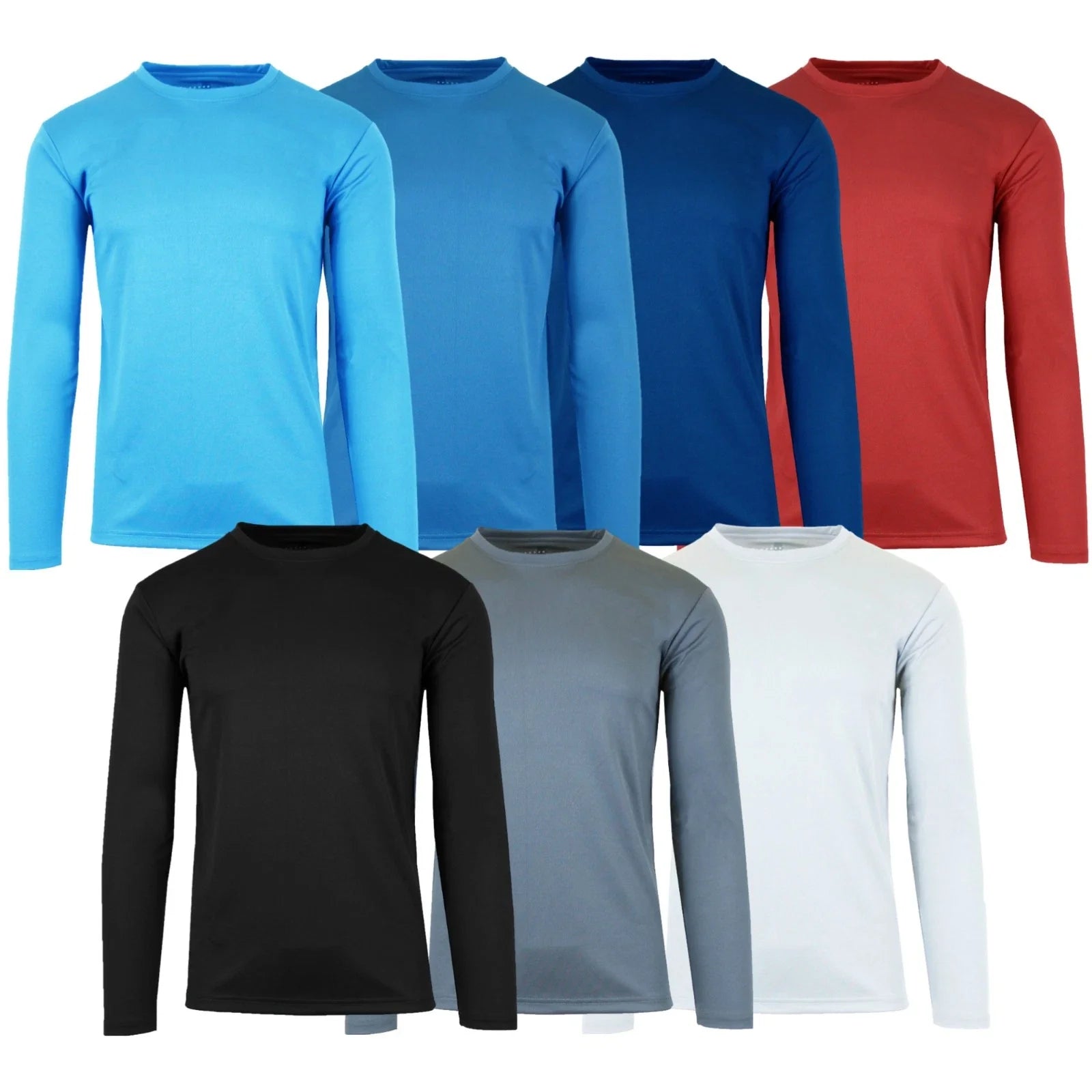 Men's Moisture Wicking Long Sleeve Performance Crew Neck Tagless Tee-NEW , S-2XL Unisex T-shirt, Sweatshirt, Hoodie, Long Sleeve Tee - T-Shirt, Sweatshirt, Hoodie