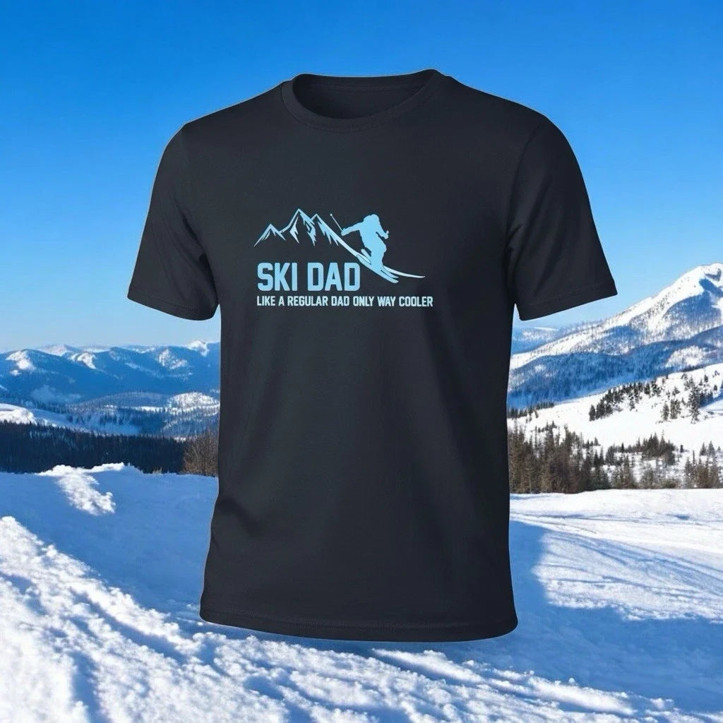 Ski Dad t shirt mens 2XL Black  Snow Ski Resort Winter resort vacation dad joke Unisex T-shirt, Sweatshirt, Hoodie, Long Sleeve Tee - T-Shirt, Sweatshirt, Hoodie