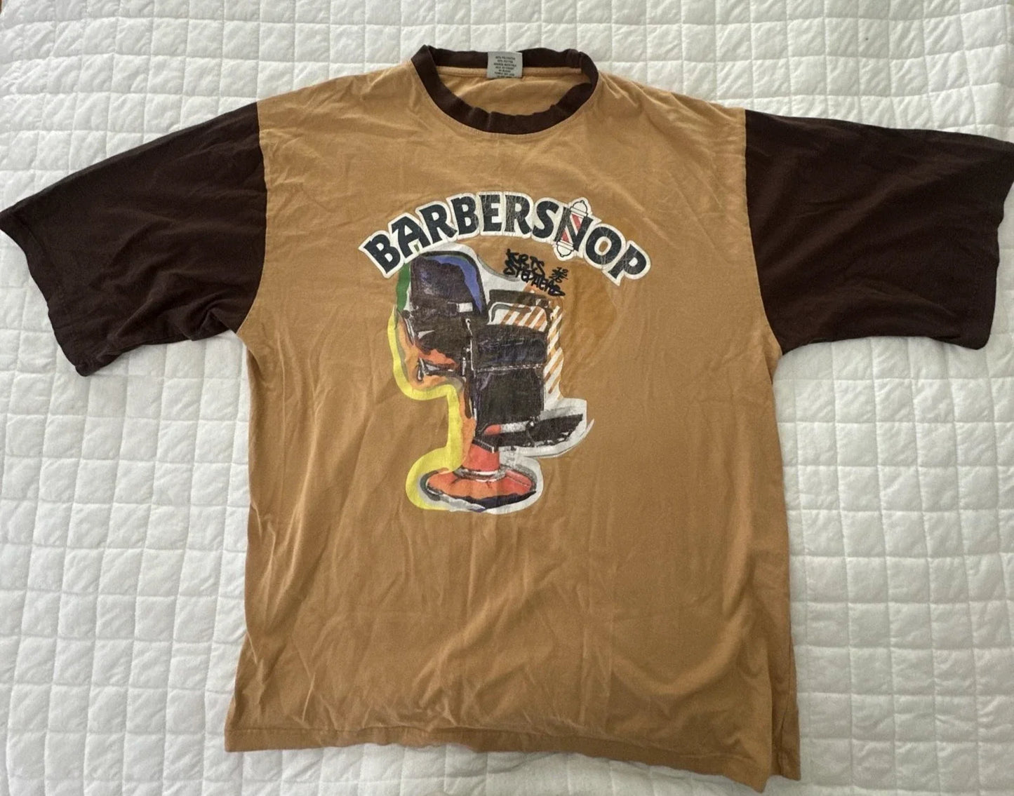 Vintage DELF Shirt Mens 4XL Brown Barbershop Kris Stephens Graphic Ringer 90s Unisex T-shirt, Sweatshirt, Hoodie, Long Sleeve Tee - T-Shirt, Sweatshirt, Hoodie