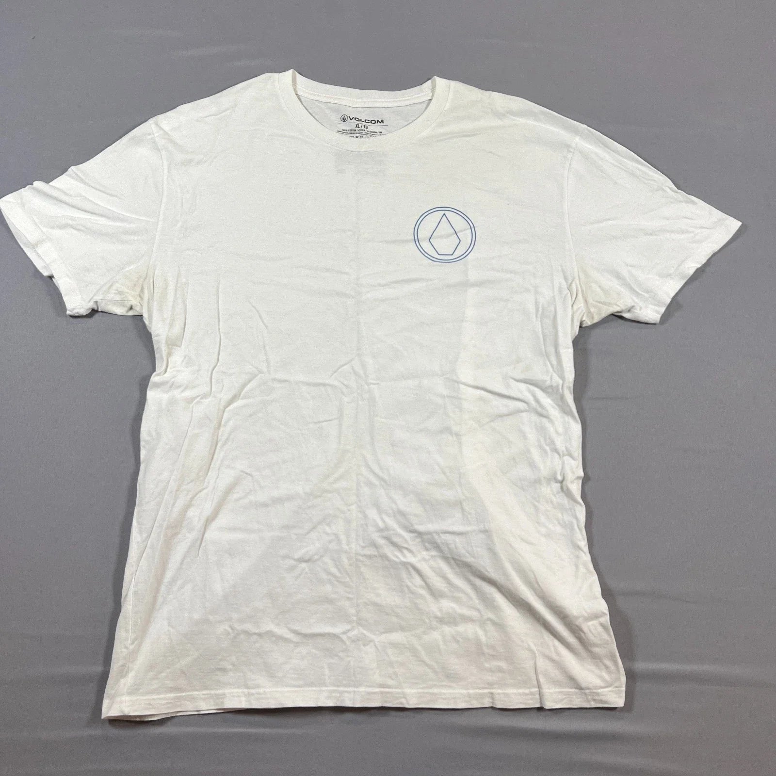 Volcom T Shirt Mens XL White Cotton Logo Print Quick Dry Crew Neck Short Sleeve Unisex T-shirt, Sweatshirt, Hoodie, Long Sleeve Tee - T-Shirt, Sweatshirt, Hoodie