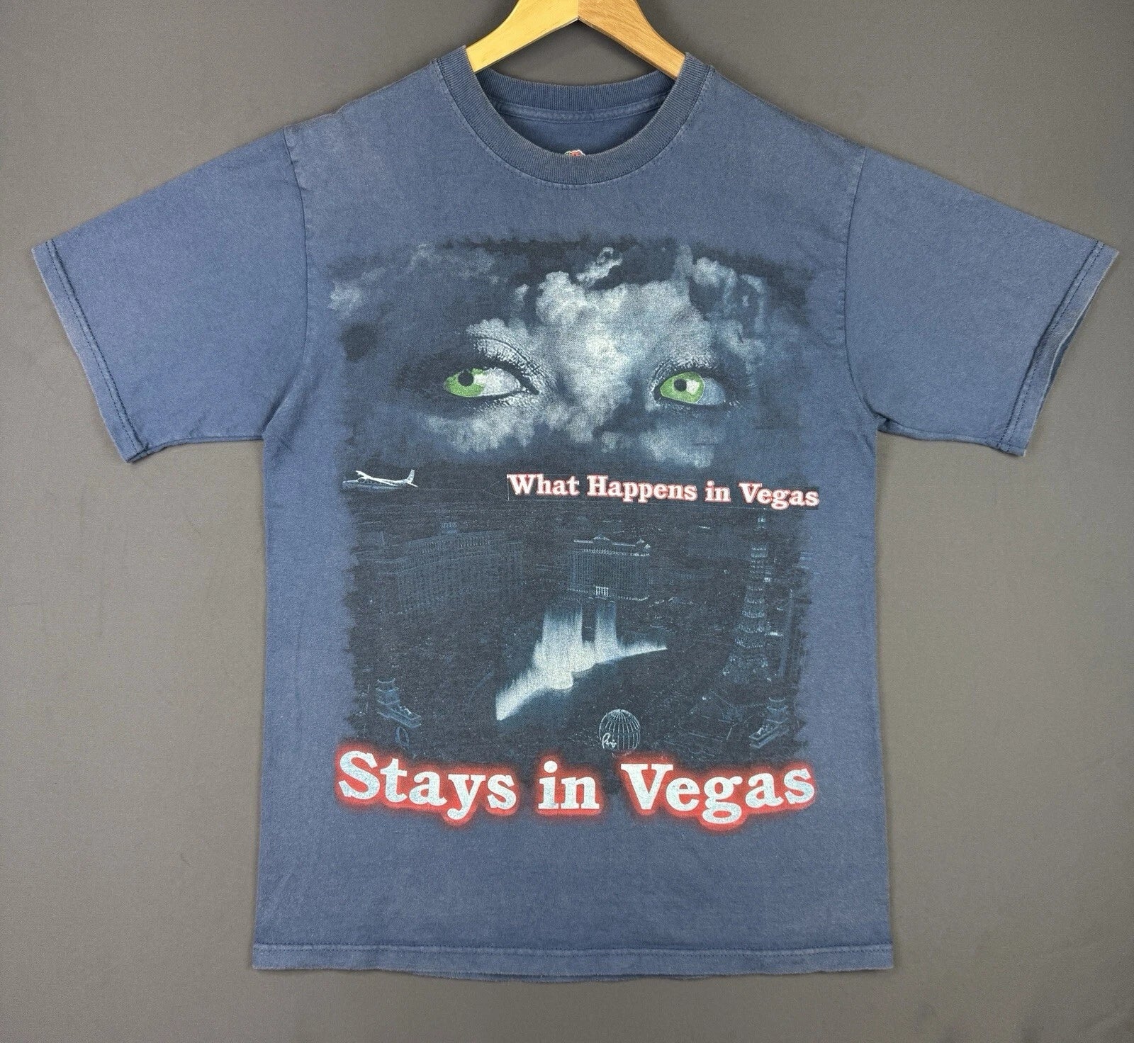Vintage Y2K Las Vegas What Happens Stays In Vegas Art Building Eyes Shirt Rare Unisex T-shirt, Sweatshirt, Hoodie, Long Sleeve Tee - T-Shirt, Sweatshirt, Hoodie