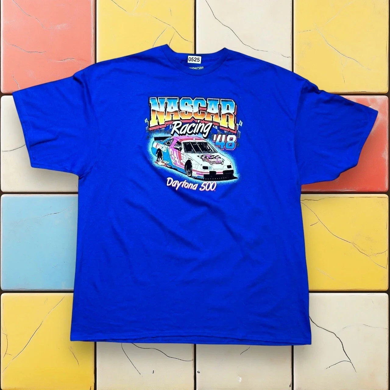 Vintage Y2K NASCAR Daytona 500 Racing T-Shirt Blue Race Car Graphic Men's 3XL Unisex T-shirt, Sweatshirt, Hoodie, Long Sleeve Tee - T-Shirt, Sweatshirt, Hoodie