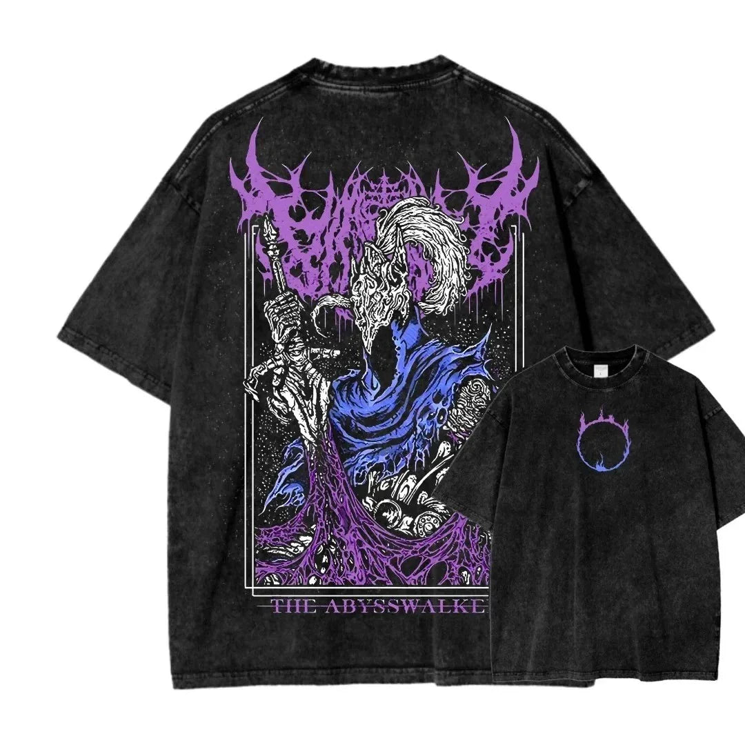 Dark Souls Video Game Cotton T-Shirt Unisex Anime Washed Cotton Top T-Shirts Unisex T-shirt, Sweatshirt, Hoodie, Long Sleeve Tee - T-Shirt, Sweatshirt, Hoodie