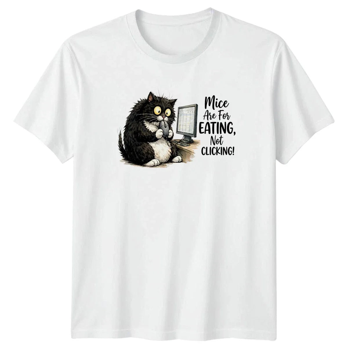 Mice Are For Eating Not T-Shirt Office Humor Cat Gift For Him And Her Unisex T-shirt, Sweatshirt, Hoodie, Long Sleeve Tee - T-Shirt, Sweatshirt, Hoodie