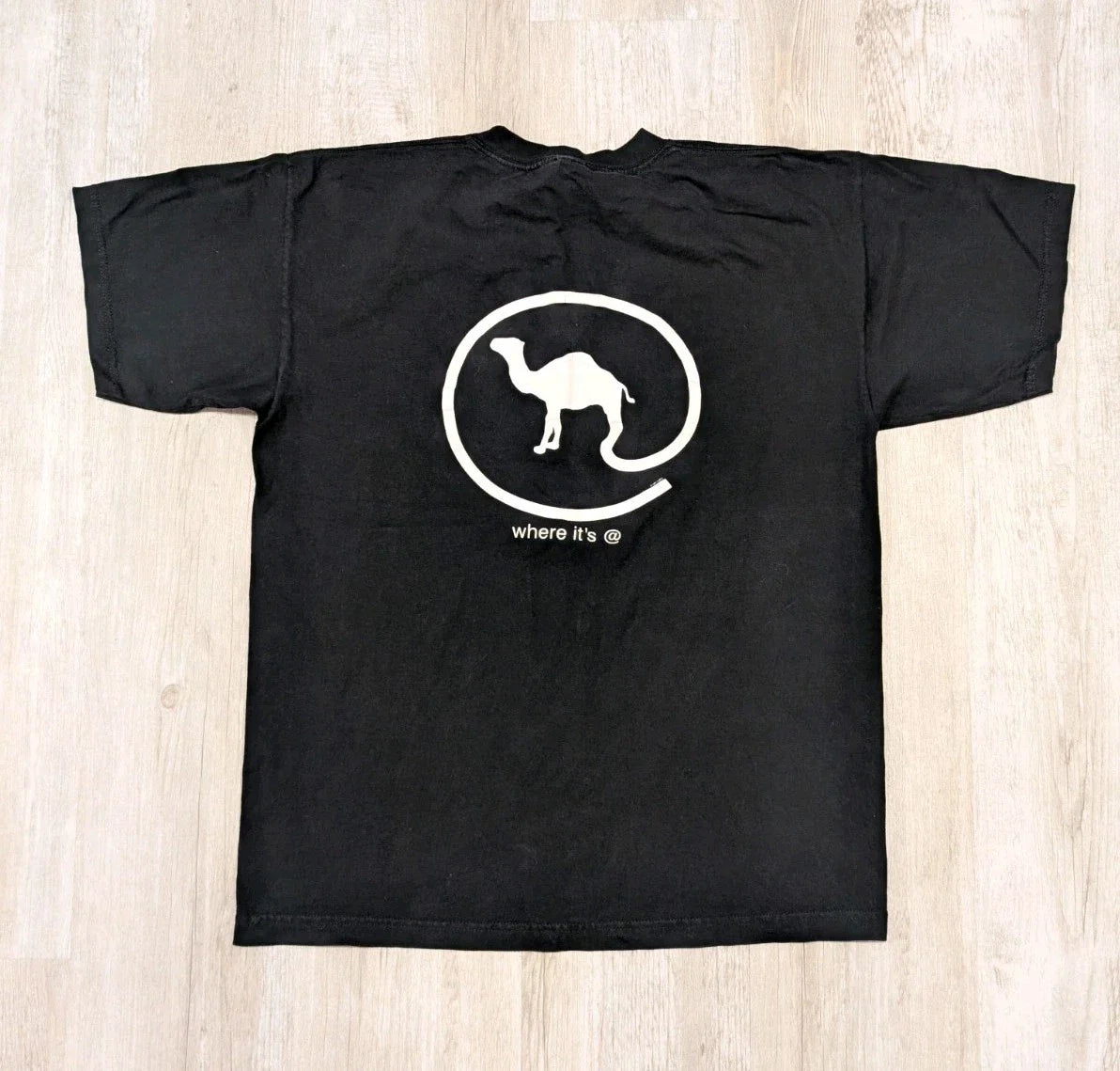 Vintage 90s Camel Cigarettes Men's XL Where Its @ Promo T-shirt Black Unisex T-shirt, Sweatshirt, Hoodie, Long Sleeve Tee - T-Shirt, Sweatshirt, Hoodie