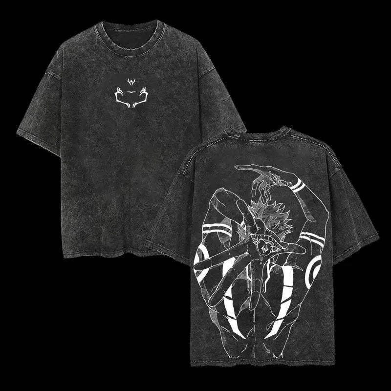 Jujutsu Kaisen Ryomen Sukuna Anime Acid Wash Graphic Streetwear Grunge Y2K M-3XL Unisex T-shirt, Sweatshirt, Hoodie, Long Sleeve Tee - T-Shirt, Sweatshirt, Hoodie
