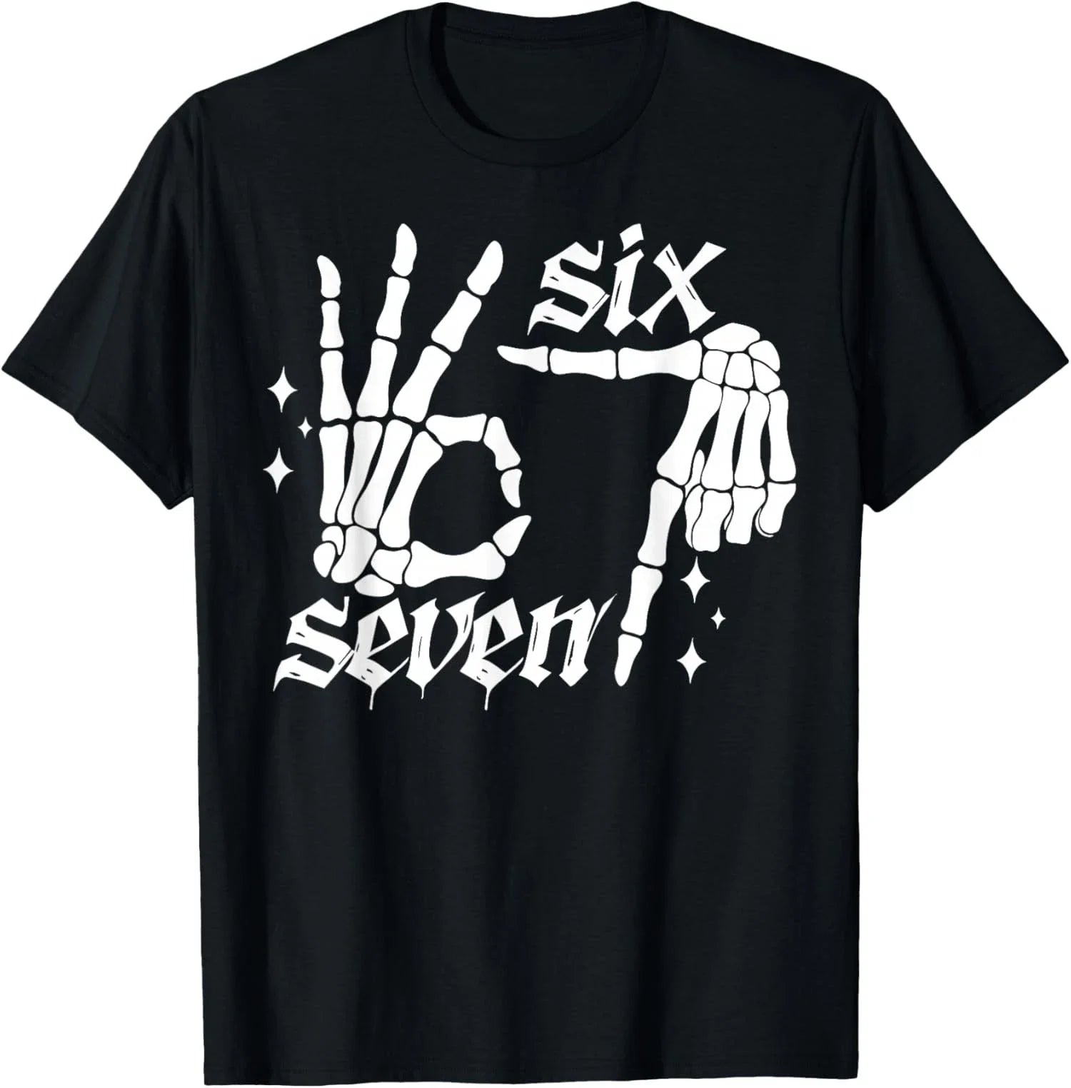 Meme Funny Skeleton Hands Sign 6 7 Let's Get Sendy Unisex T-Shirt Unisex T-shirt, Sweatshirt, Hoodie, Long Sleeve Tee - T-Shirt, Sweatshirt, Hoodie