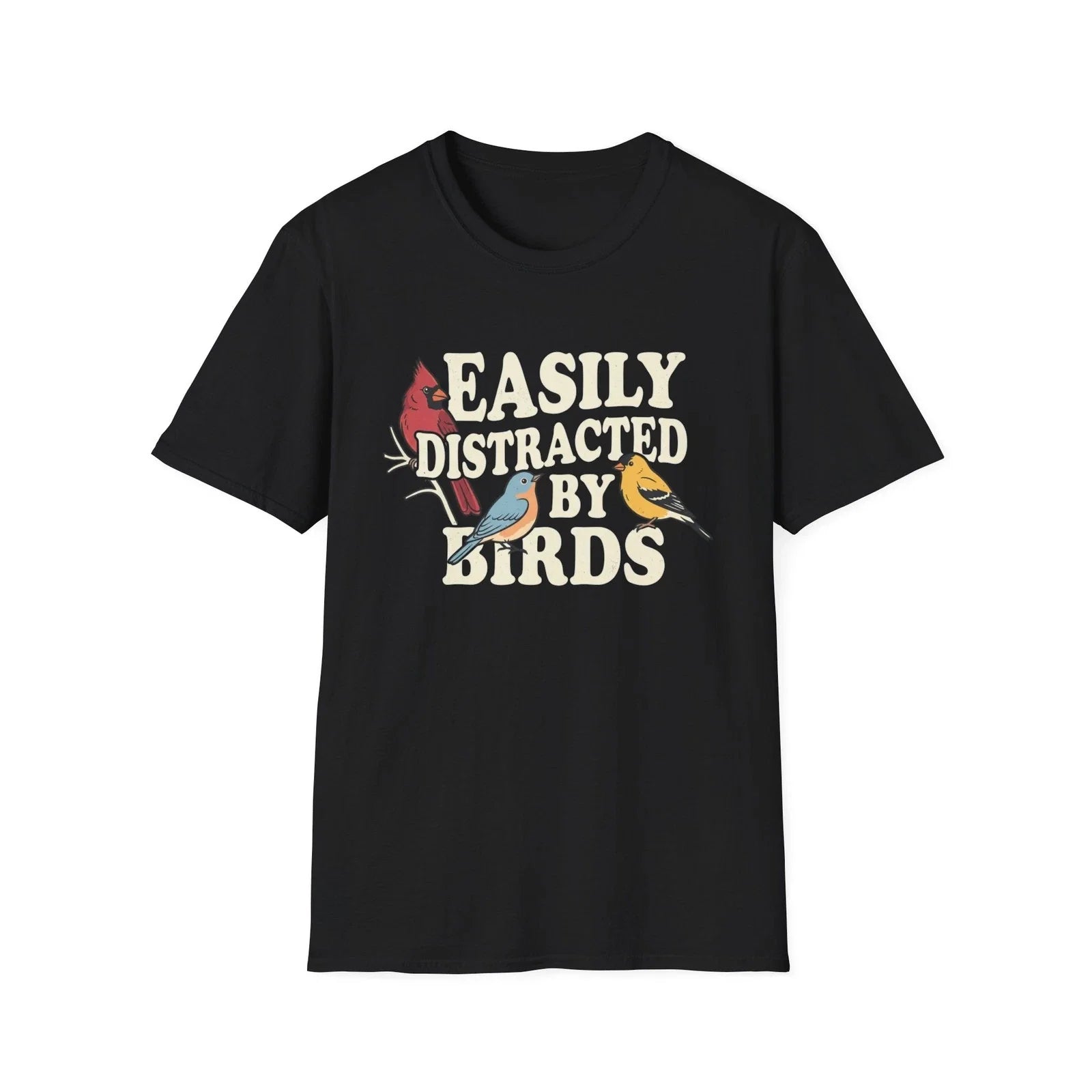 Easily Distracted By Birds T Shirt Cute Bird Watching Lover Gift Tee Shirt Unisex T-shirt, Sweatshirt, Hoodie, Long Sleeve Tee - T-Shirt, Sweatshirt, Hoodie